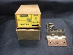 Vintage Stanley 2-1/2 X Butts 7 Pcs With Screws 241 Nos Brass Plated. Fixed Price $44.99.