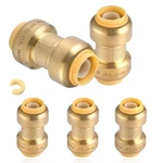 5-PACK 1X1 Brass Pushfit Coupling, Plumbing, Pex, Copper, Cpvc, Pe-rt, Clip. Fixed Price $57.82.