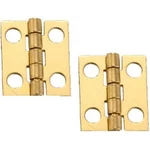 Stanley Solid Brass Miniature Narrow Hinge 3/4" Long X 5/8" Open (2 Pairs). Fixed Price $9.49.