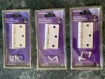 Set Of 3 Hinges - Hillman Door White Part 851284 Open Packaging. Fixed Price $19.95.