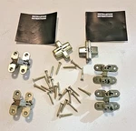 203C US4 Mortise Mount Invisible Hinges With Holes Satin Brass Finish 3PR Soss. Fixed Price $45.00.