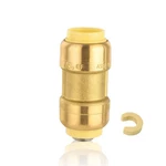1 Pack Push-fit Straight Coupling, Pex, Copper, Cpvc, Clip, PF009, Brass. Fixed Price $27.42.