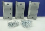 Deltana 4.5" X Single Door Hinges Pack Of 3 S45BBU26D Satin Chrome Tf. Fixed Price $23.97.