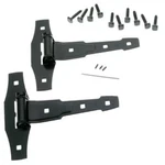 Nos! (2) Stanley Self-closing Ornamental Spring T-hinges, Black, 76-0880. Fixed Price $11.99.