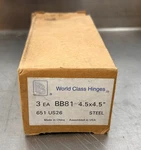 New Pbb World Class Hinges BB81 651 US26 3-PACK 4.5 X Steel. Fixed Price $24.99.