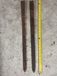 Pair Of 25" Thick Metal Vintage Wrought Iron Strap Barn Door Hinges. Fixed Price $39.99.