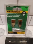 2 Pc Hillman Solid Brass Ornamental Hinges 853003 5/8" 15.8MM Ships Free!. Fixed Price $8.99.