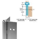Select Hinges SL11HDEPT83AL SL11CLHD-EPTVD 83" Alum. Fixed Price $238.00.