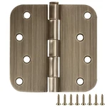 Design House 4" X Rounded 5/8" Radius Steel Door Hinges 12-PACK Antique Bra. Fixed Price $70.97.