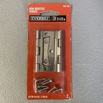 Everbilt 259 792 Satin Nickel Non-mortise Hinges 2-1/2 In. (6.4 Cm) (2-PACK). Fixed Price $9.99.