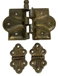 Vintage National Mfg Butterfly Hinges Brass Decorative Cabinet Door Hardware. Fixed Price $19.96.