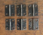 #1992 One Each Antique Stanley Sweetheart Metal Hinge 5/8 W. X 15/16 H.. Fixed Price $7.50.