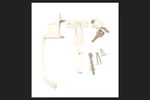 Barton Kramer Screen Door Handle 1-3/4" White Finish. Fixed Price $25.99.