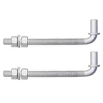 Pack Of 2 8" J-bolt Chain Link Fence Gate Hinge, Galvanized Steel Po.... Fixed Price $23.38.