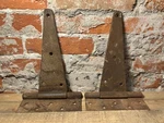 Antique Primitive Wrought Iron 2 Rustic Barn Strap Tee Hinges Shed Door Gate. Fixed Price $35.00.