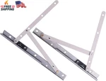 Pair Casement Window Hinge, 10 Inch Stainless Steel Finish ADJUSTABLE/2 Pack. Fixed Price $20.10.