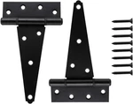 Home Master Hardware 6 Inch T-strap Heavy Duty Shed Door Hinges, Black Tee. Fixed Price $19.73.