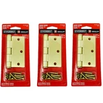 Pcs Everbilt 216704 Satin Brass Finish Door Hinge 3-1/2 X In, 15512. Fixed Price $14.39.