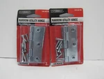 Lot 2 Pks Everbilt Narrow Utility Hinge 3 Non-removable Pin Satin Nickel. Fixed Price $9.98.