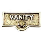 Switch Plate Tags "vanity" Name Signs Labels Lacquered Brass Renovators Supply. Fixed Price $14.99.