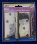 4" Ace Door Hinge - Solid Brass With Screws. Fixed Price $17.99.