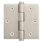 Signature Hardware 3-1/2" Solid Brass Mortise Door Hinge Brushed Nickel. Fixed Price $15.00.