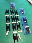 (18) New Nos Amerock Colonial T-1620 Hammered "h" Hinge Black W/screws. Fixed Price $29.95.