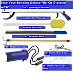 Deluxe Kit (7-PIECE)W/26" Reacher When Bending & Mobility Is Difficult. Fixed Price $65.35.