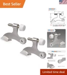 2 Pack Adjustable Hinge Pin Door Stopper Brushed Satin Nickel - Modern Design. Fixed Price $9.99.