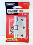 Everbilt Broad Hinge 2-1/2" Stainless Steel Maximum Rust Resistance 1005694643. Fixed Price $7.95.