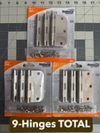 3-PACK (9 Hinges ) National 1/2" Door Satin Nickel 5/8" Radius Corner N830-328. Fixed Price $21.94.