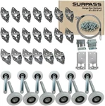 Garage Door Hardware Kit Roller/hinge/top Bracket/wire Rope, For 16'X8'&18'X8'. Fixed Price $89.50.