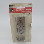 Everbilt In. Satin Nickel Finish Non-mortise Hinges (2-PACK) 710 083 Free S/h. Fixed Price $9.98.