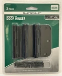 Mastercraft Door Hinges 3 1/2" Orb Bronze 5/8" Round Corner Removable Pin Pack. Fixed Price $5.95.