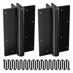 Jzvxx 1 Pair 5-3/4 Aluminum Self Closing Gate Hinges, Adjustable Black. Fixed Price $51.46.