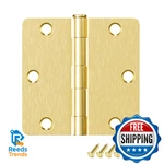 Hosom 12 Pack Brushed Brass Door Hinges 3.5 Inch Satin Gold Heavy Duty Interior. Fixed Price $41.11.