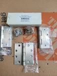 Global Door Controls 4.5" X 4" Satin Nickel Ball Bearing Steel Hinge Set Of 3. Fixed Price $17.95.