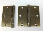 2PK National Hardware 3-1/2" Antique Brass Residential Door Hinges 1/4" Radius. Fixed Price $16.00.