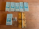 National Hardware 512RC Door Hinge 3.5" Dull Brass Round Corner Vintage Lot 6 Pr. Fixed Price $36.39.