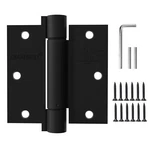 2 Pack Self Closing Door Hinges 3.5 Inch Matte Black Spring Loaded Auto Close. Fixed Price $25.96.