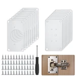 16PCS Cabinet Hinges Repair Plates, Doors Kit Stainless Ste. Fixed Price $15.13.