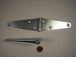 Ferum #622-4" Steel Heavy Strap Hinge, 8" Overall Length, Zinc-plated. Fixed Price $9.95.