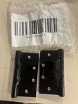 Emtek 92015 4.5" X Square Corner Hinge, Pair, Flat Black (no Screws). Fixed Price $15.38.