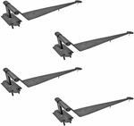 Black Wrought Iron Offset Pintle Strap Hinges 11.75" - Pack 4. Fixed Price $191.99.