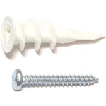 Midwest Fastener 10421 Wall Anchor With Screw, #8 Thread, 1-1/4 In L, Plastic. Fixed Price $17.04.