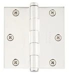 Emtek 91013US14 3.5" X Square Corner Plain Bearing Mortise Hinge - Pa. Fixed Price $29.06.