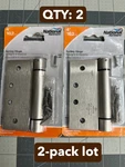 2-PACK Lot National Hardware N350-801 Satin Nickel Adjustable Spring Hinge 4". Fixed Price $18.56.