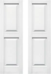 Pair Raised Shutters Standard Equal Panels, White 14.75"X31" Builders Edge. Fixed Price $49.98.