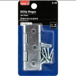 Bulldog Hardware 3 In. Utility Hinge, Zinc Plated, 2 Pack. Fixed Price $8.99.