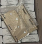 11 Sets Of 2-EMTEK 4 Satin Brass Door Hinges (5/8 Radius) New. Fixed Price $80.00.